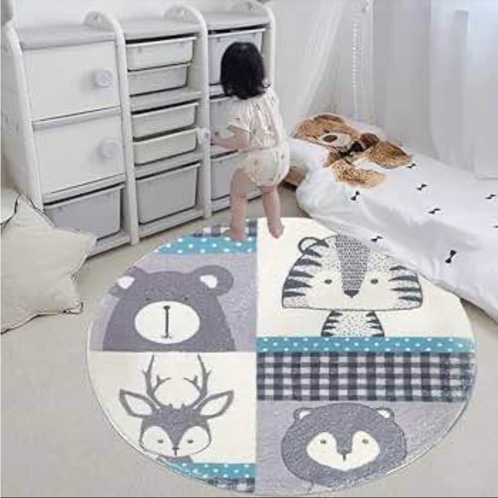 Round Kids Playroom Rug